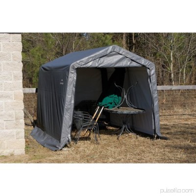 10' x 12' x 8' Peak Style Shelter, Gray 554796230